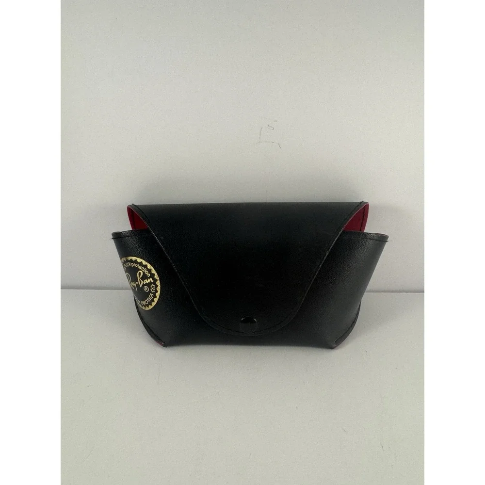 Authentic Ray-Ban Sunglasses‎ Leather Case - Black leather Red velvet liner